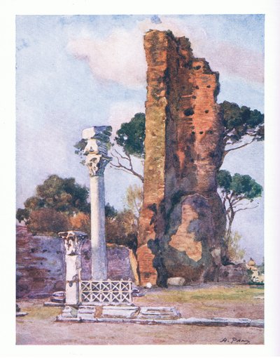 Basílica Flavia del Palatino, de Roma publicada por A & C Black Ltd, 1925 de Alberto Pisa